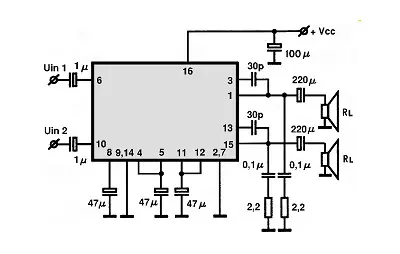 LA4530S electronic component with associated schematic circuit diagram