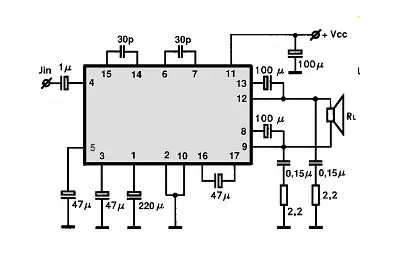 LA4540 electronic component with associated schematic circuit diagram