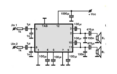 LA4550 electronic component with associated schematic circuit diagram