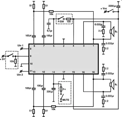 LA4700N electronic component with associated schematic circuit diagram