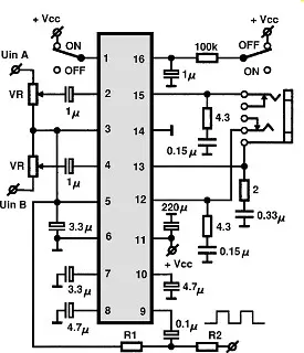 LA4800V electronic component with associated schematic circuit diagram