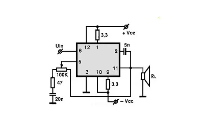 LH0041 electronic component with associated schematic circuit diagram