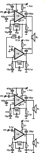 LM1896 electronic component with associated schematic circuit diagram