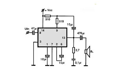 LM388N-1 electronic component with associated schematic circuit diagram