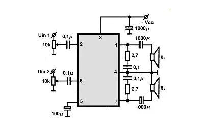 LM4752T electronic component with associated schematic circuit diagram