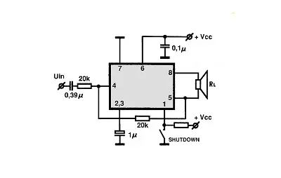 LM4871M,N electronic component with associated schematic circuit diagram