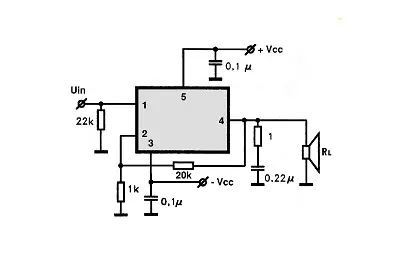 LM675 electronic component with associated schematic circuit diagram