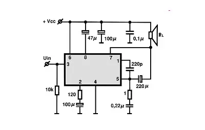 LM820M electronic component with associated schematic circuit diagram