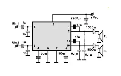 M51101L electronic component with associated schematic circuit diagram