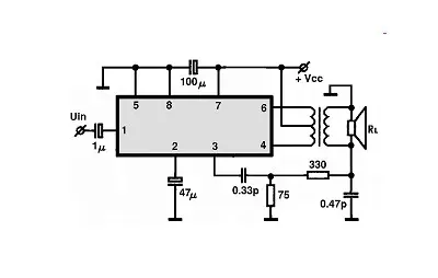 M51503L electronic component with associated schematic circuit diagram