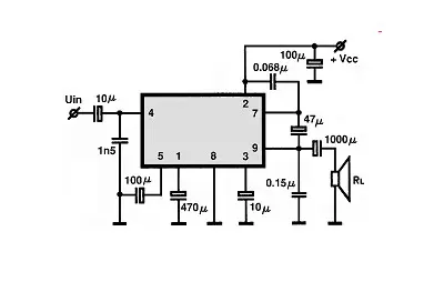 M51518L electronic component with associated schematic circuit diagram