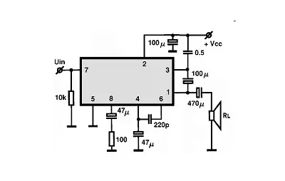 M5155L electronic component with associated schematic circuit diagram