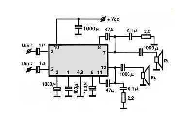 M5160 electronic component with associated schematic circuit diagram