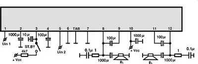 MB3722 electronic component with associated schematic circuit diagram