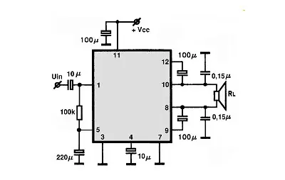 MB3731 electronic component with associated schematic circuit diagram