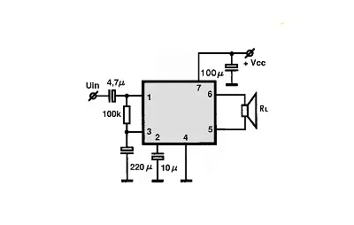 MB3732 electronic component with associated schematic circuit diagram