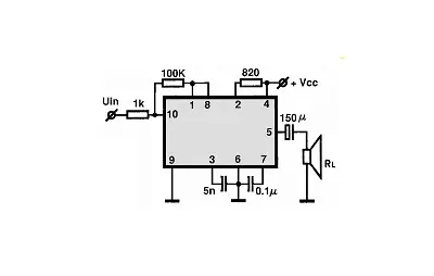 MC1306P electronic component with associated schematic circuit diagram