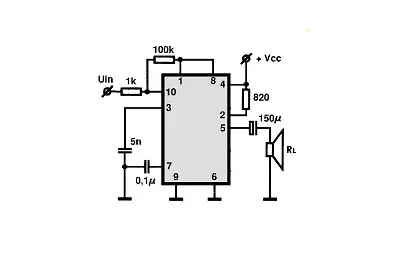 MC1316 electronic component with associated schematic circuit diagram