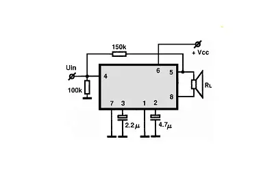 MC34119D electronic component with associated schematic circuit diagram