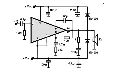 MDA2010 electronic component with associated schematic circuit diagram