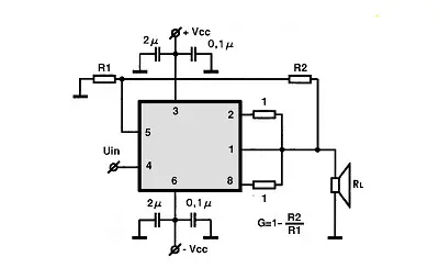 OPA502 electronic component with associated schematic circuit diagram