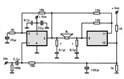 PA26 electronic component with associated schematic circuit diagram