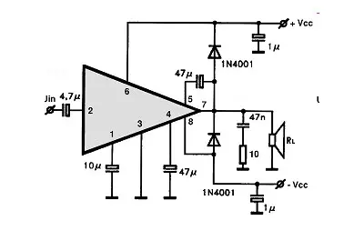 SI1030GL electronic component with associated schematic circuit diagram