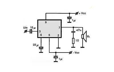 SI1050G electronic component with associated schematic circuit diagram