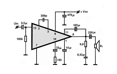 SL34 electronic component with associated schematic circuit diagram