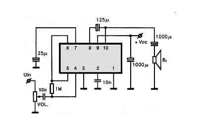 SL403D electronic component with associated schematic circuit diagram