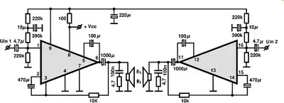 STK013 electronic component with associated schematic circuit diagram