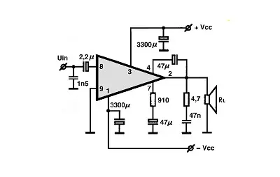 STK025 electronic component with associated schematic circuit diagram