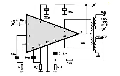 STK067 electronic component with associated schematic circuit diagram