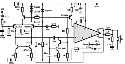 STK1030 electronic component with associated schematic circuit diagram