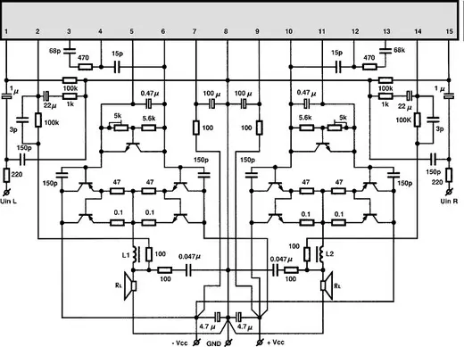 STK350-000 electronic component with associated schematic circuit diagram