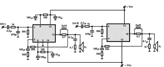 STK401-210 electronic component with associated schematic circuit diagram