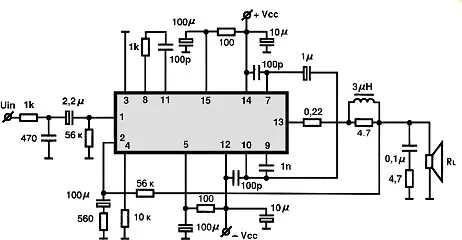 STK4024II electronic component with associated schematic circuit diagram