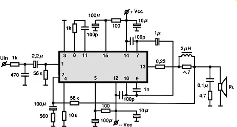 STK4024V electronic component with associated schematic circuit diagram