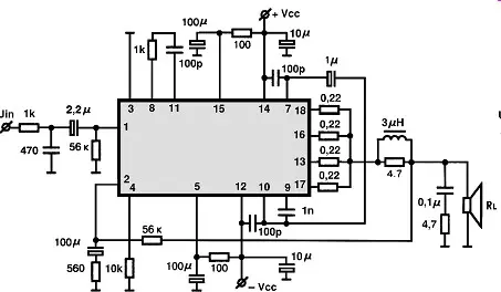 STK4046V electronic component with associated schematic circuit diagram