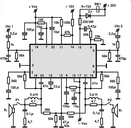 STK4144MK2 electronic component with associated schematic circuit diagram