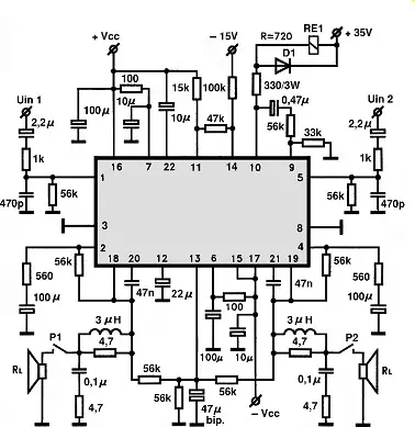 STK4144MK5 electronic component with associated schematic circuit diagram