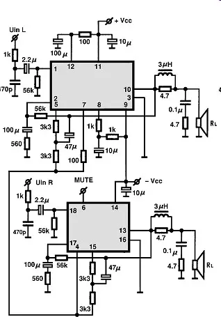 STK4161V electronic component with associated schematic circuit diagram