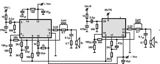 STK4176X electronic component with associated schematic circuit diagram