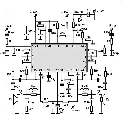 STK4204MK5 electronic component with associated schematic circuit diagram