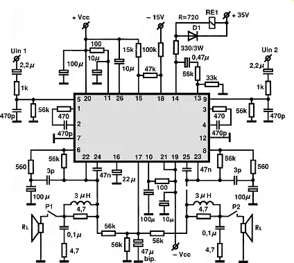 STK4205MK5 electronic component with associated schematic circuit diagram