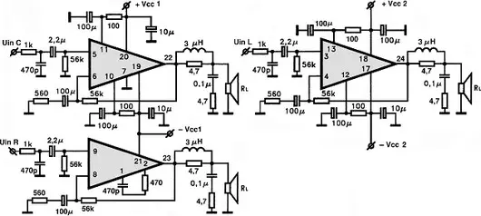 STK4209MK2 electronic component with associated schematic circuit diagram