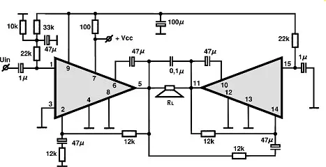 STK430BTL electronic component with associated schematic circuit diagram