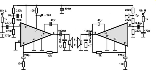 STK439 electronics circuit
