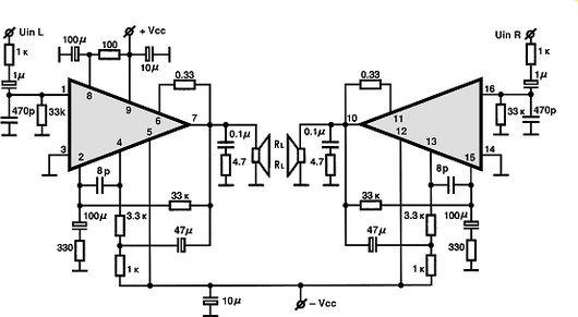 STK463 Audio IC - Electronic Circuits, TV Schematics, Audio