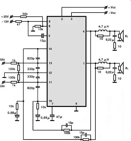 SVI3101C electronic component with associated schematic circuit diagram